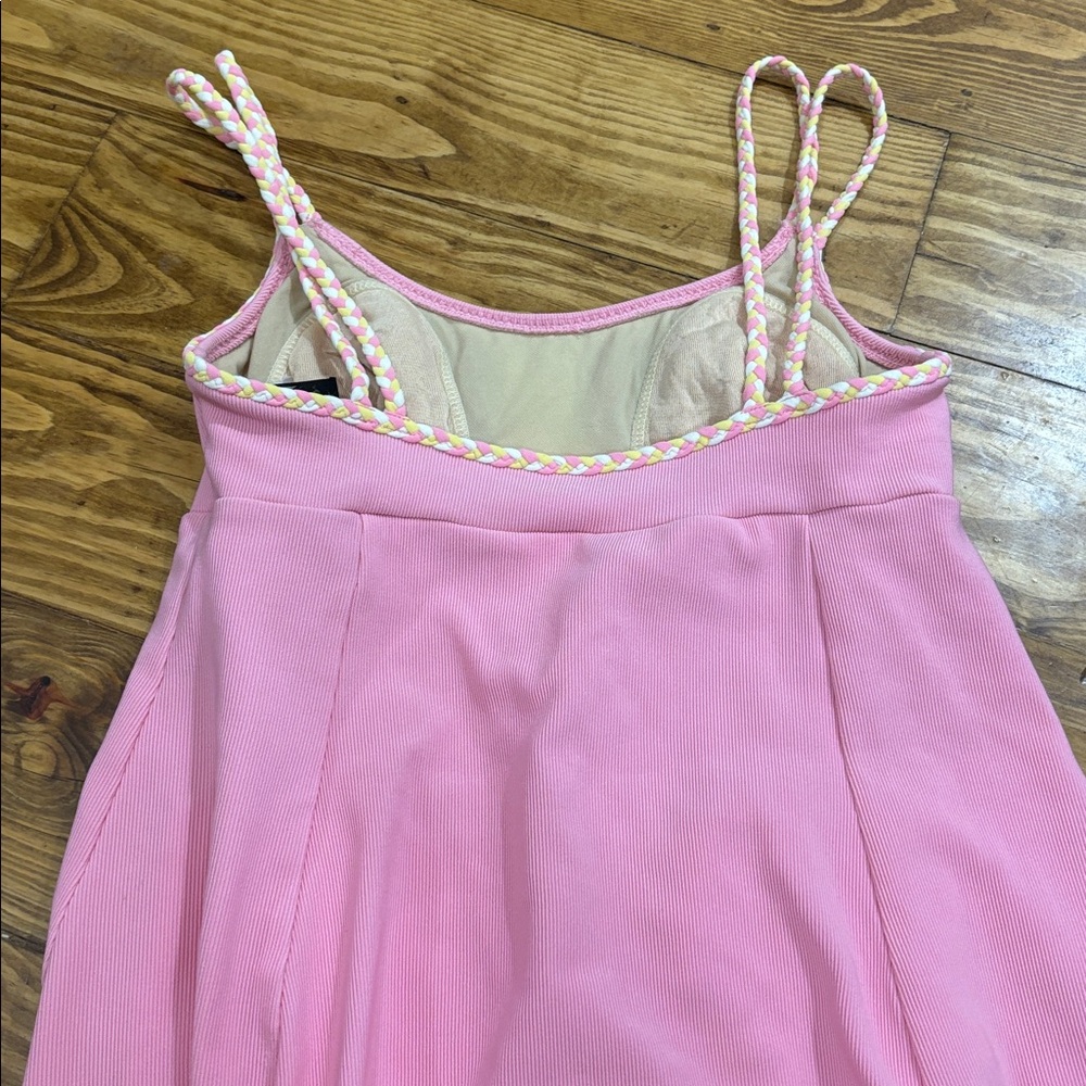 Mainstream Swim Dress Women’s Size 12 in Bubblegum Pink with Braided Straps - Picture 4 of 5